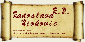 Radoslava Mioković vizit kartica